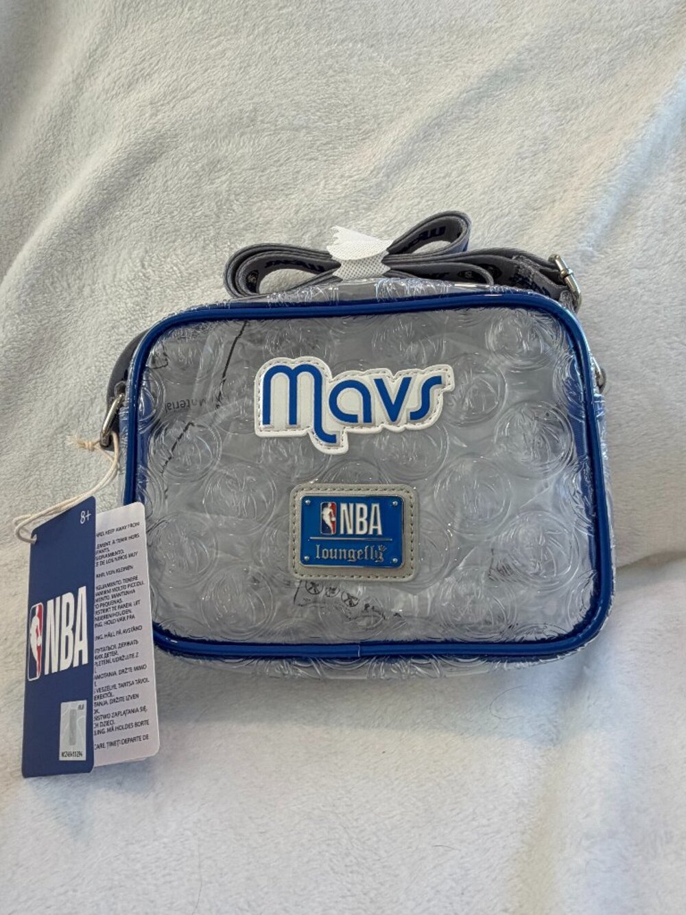 NWT Loungefly NBA Dallas Mavericks Clear Crossbody Bag Basketball Purse